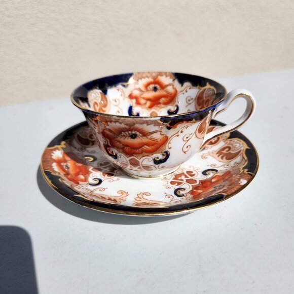 Alfred B Pearce & Co Antique English Bone China Tea Cup Saucer Set Vintage Plate - Picture 10 of 16